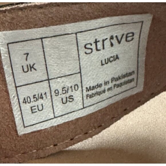 Strive Sandal Womens 9.5-10 Black Leather Arch Support New - Picture 8 of 8